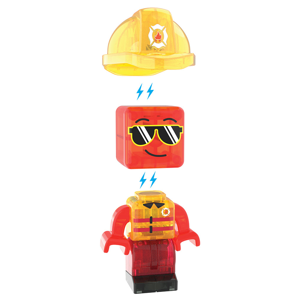 Magna-Tiles Magnetic Building Set, Fire and Rescue Station - 27 Pieces