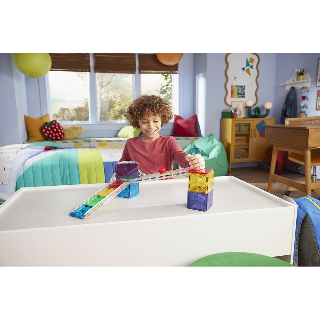 Magna-Tiles Magnetic Building Set, Marble Run - 33 Pieces