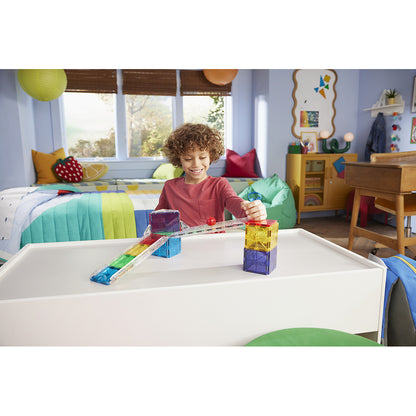 Magna-Tiles Magnetic Building Set, Marble Run - 33 Pieces