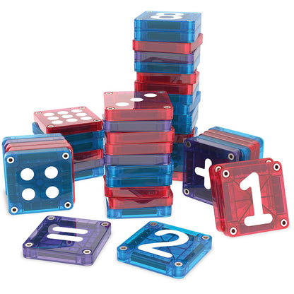 Magna-Tiles Magnetic Building Set, Learn Numbers with 56 Pieces