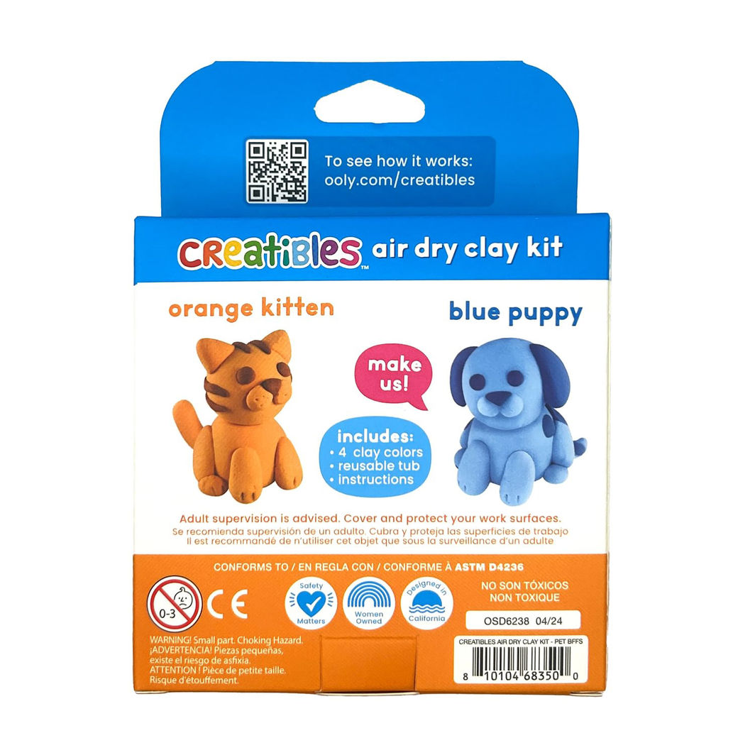 Ooly Self-Hardening Clay - Pet BFFs 4 Colors - Creatibles