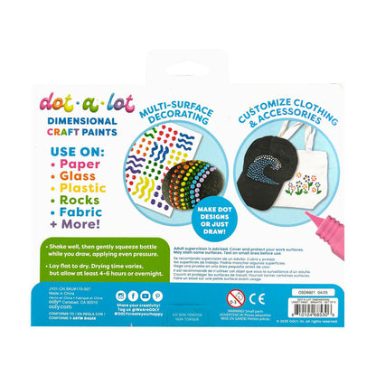 Ooly 3D effekt prikmaling 8 stk - Dot-a-Lot Bright