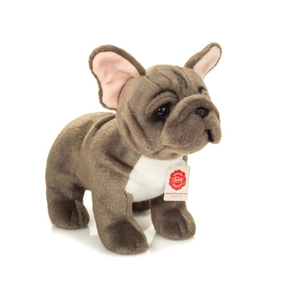 Teddy Hermann bamse, Stående fransk bulldog, grå -  30 cm
