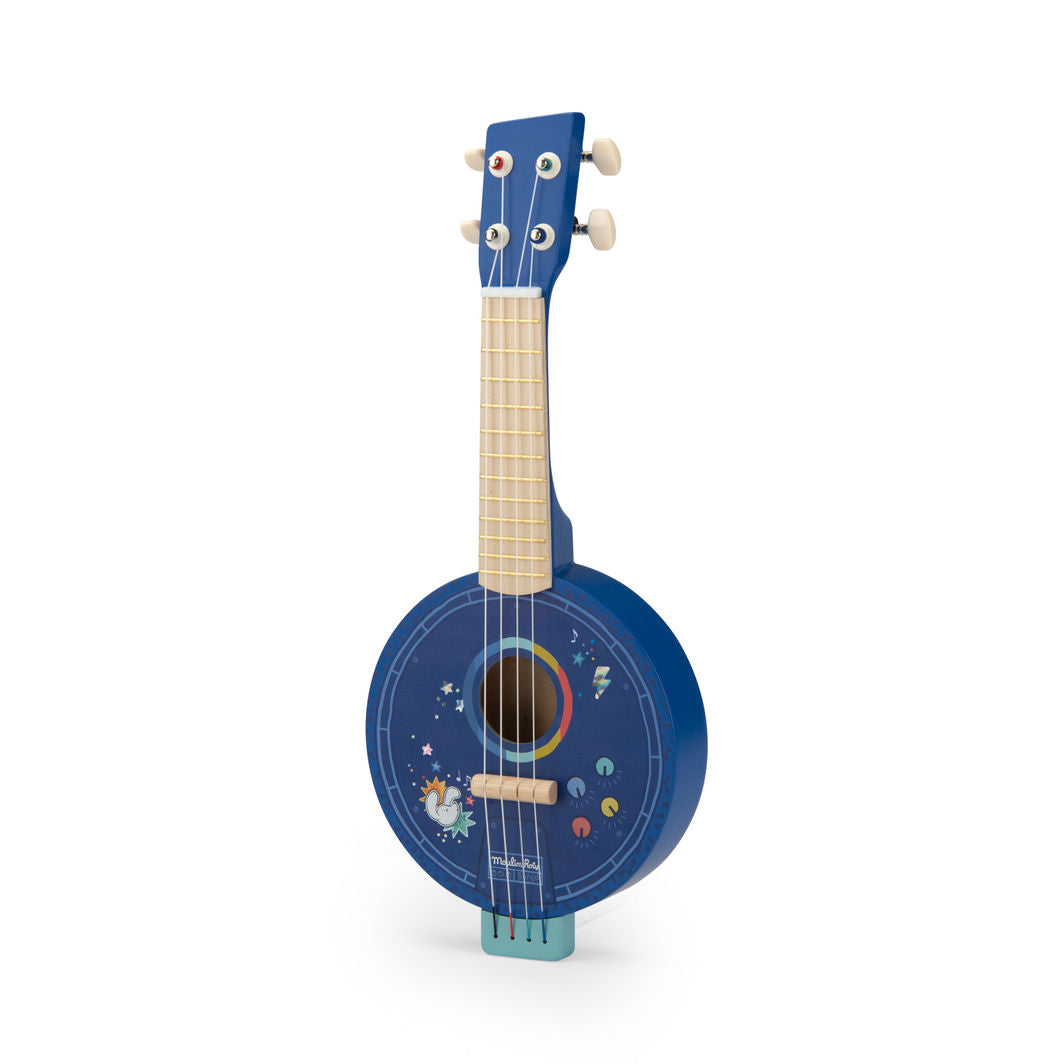 Moulin Roty Musical Instrument, Banjo - Puce &amp; Pilou