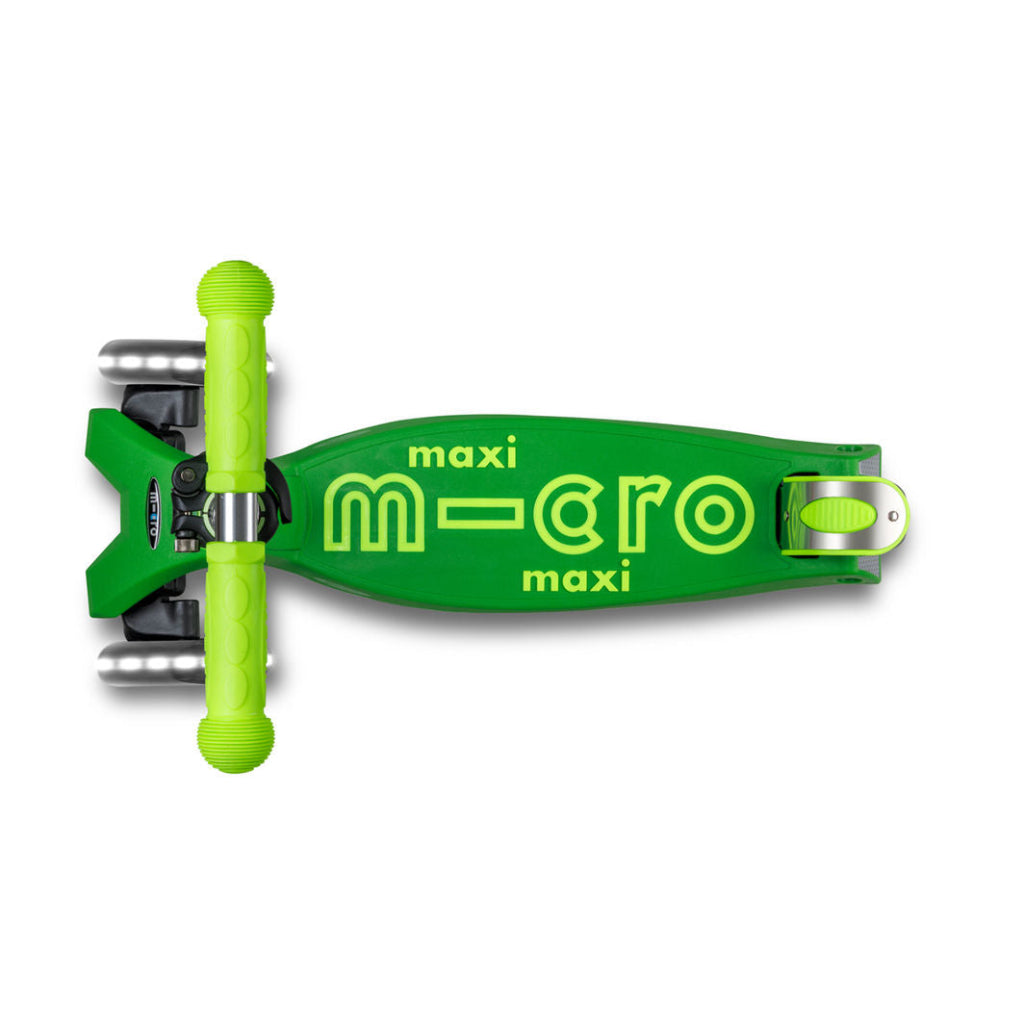 Micro Løbehjul, Maxi Deluxe LED - Neon Parrot Green
