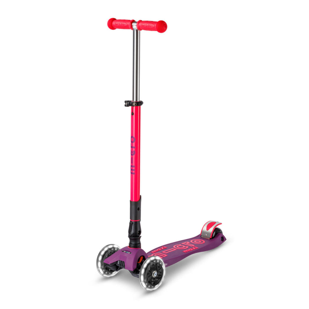 Micro Løbehjul, Maxi Deluxe LED - Neon Ultra Pink