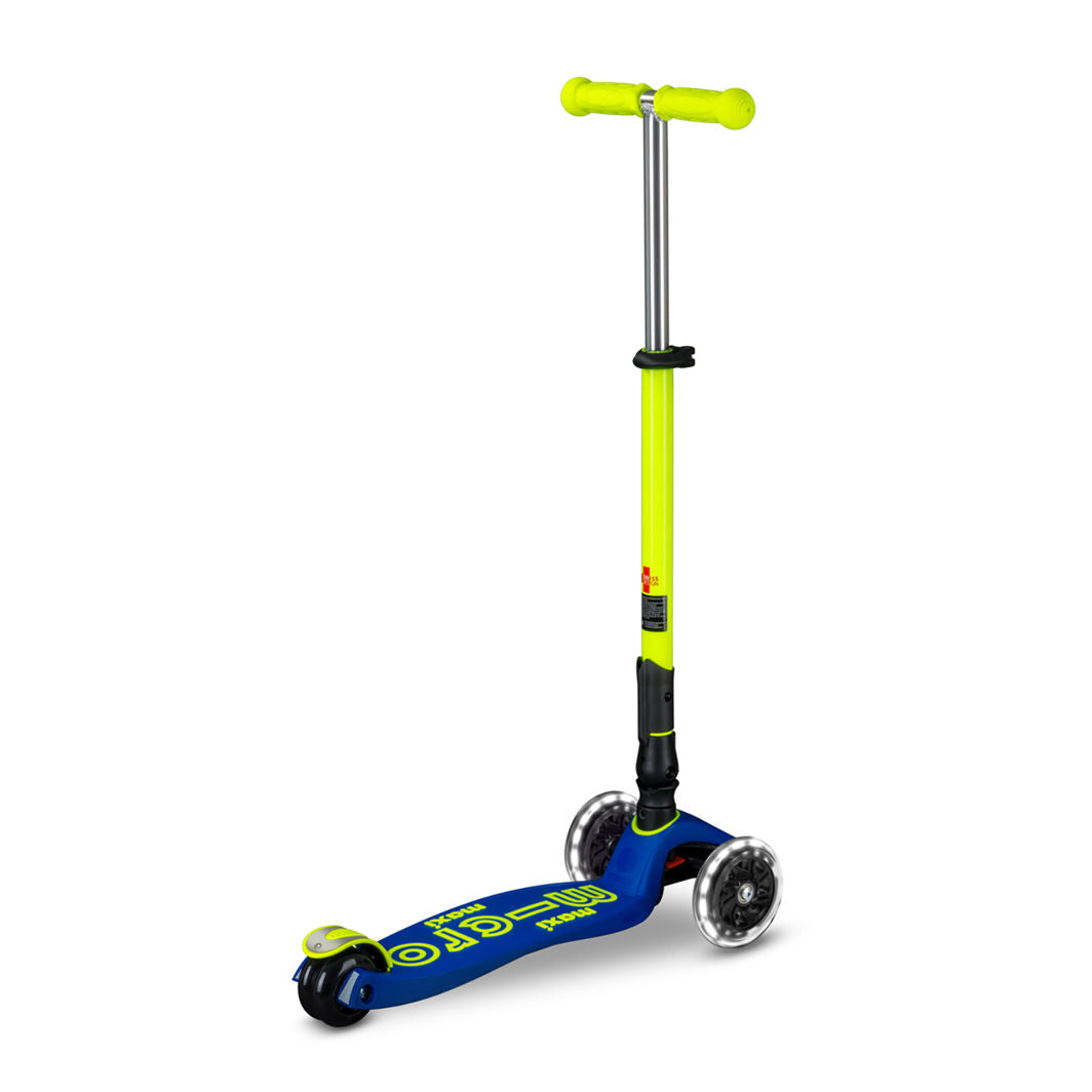 Micro Scooter Maxi Deluxe Foldable LED, Neon Canary Yellow
