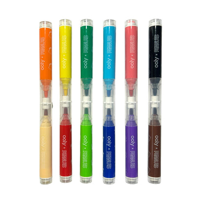 Ooly Penseltuscher med stempel 6 stk - Radiserne