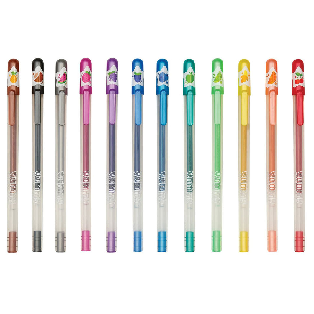 Ooly Gelpen med duft 12 stk, Yummy Yummy Glitter