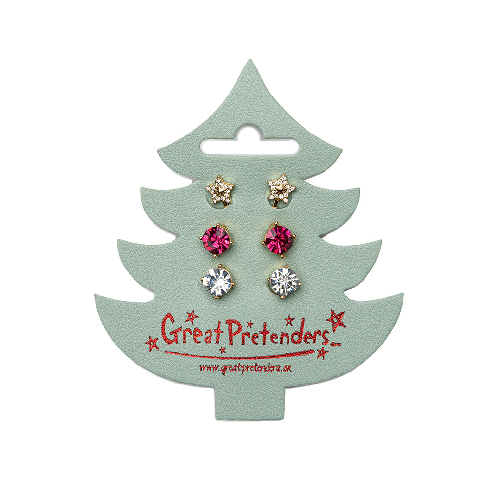 Great Pretenders, 3-Pack Clip-On Earrings – Christmas