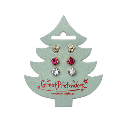 Great Pretenders, 3-Pack Clip-On Earrings – Christmas
