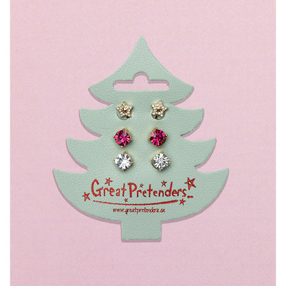 Great Pretenders, 3-Pack Clip-On Earrings – Christmas