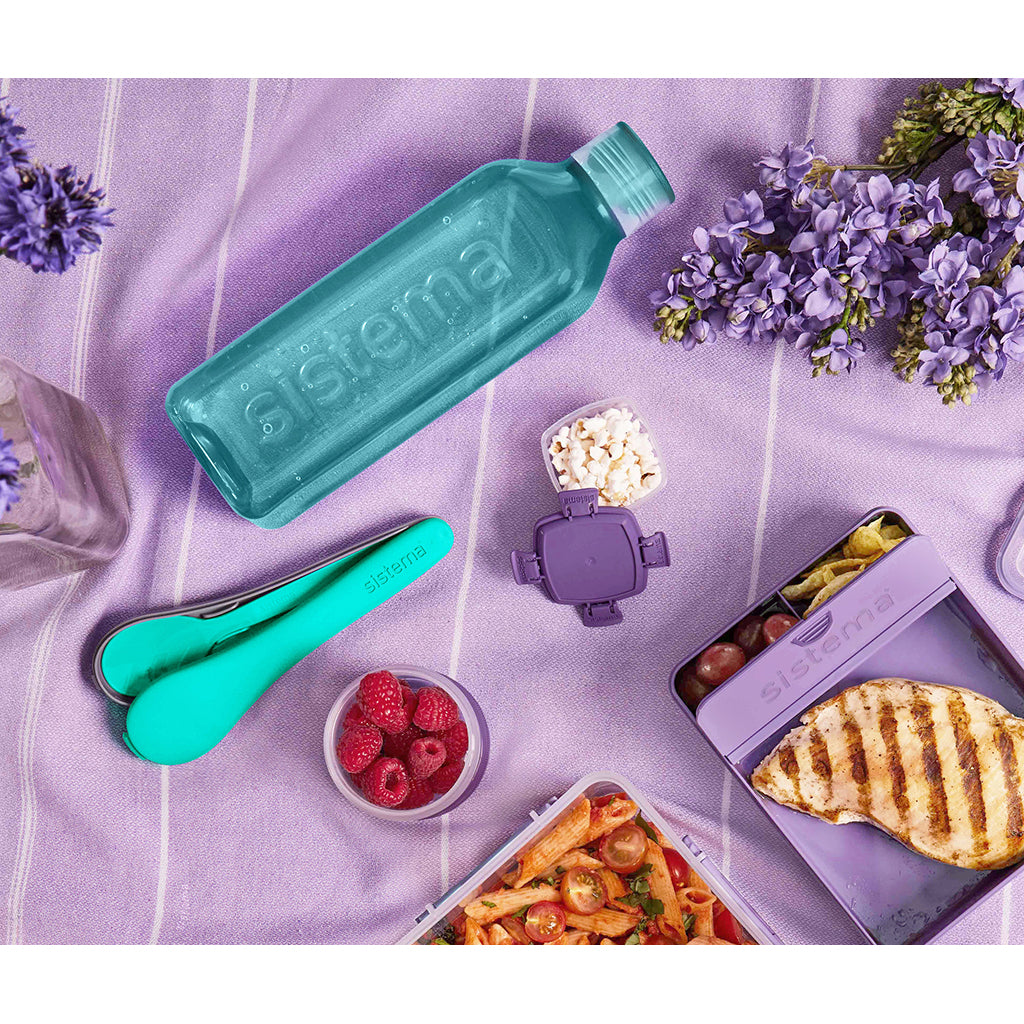 Sistema Drinking Bottle, Square Bottle, 1 L – Minty Teal