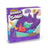 Kinetic Sand Sandbox sæt lilla farve med værktøj og sandkassebakke.