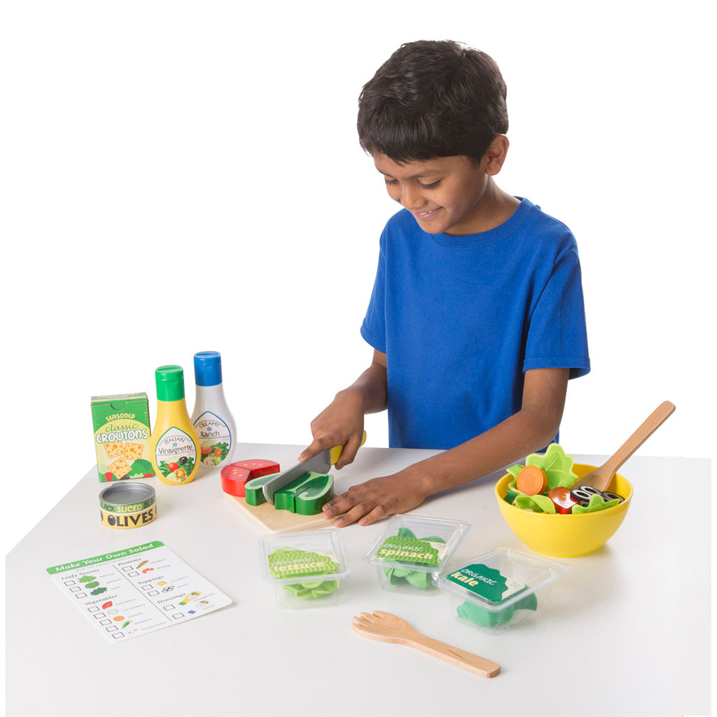 Melissa &amp; Doug Wooden Play Food, Salad Set