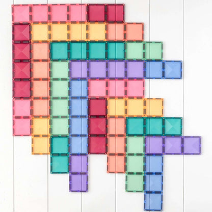 Connetix Rectangle Pack - 24-Piece Magnetic Set - Pastel