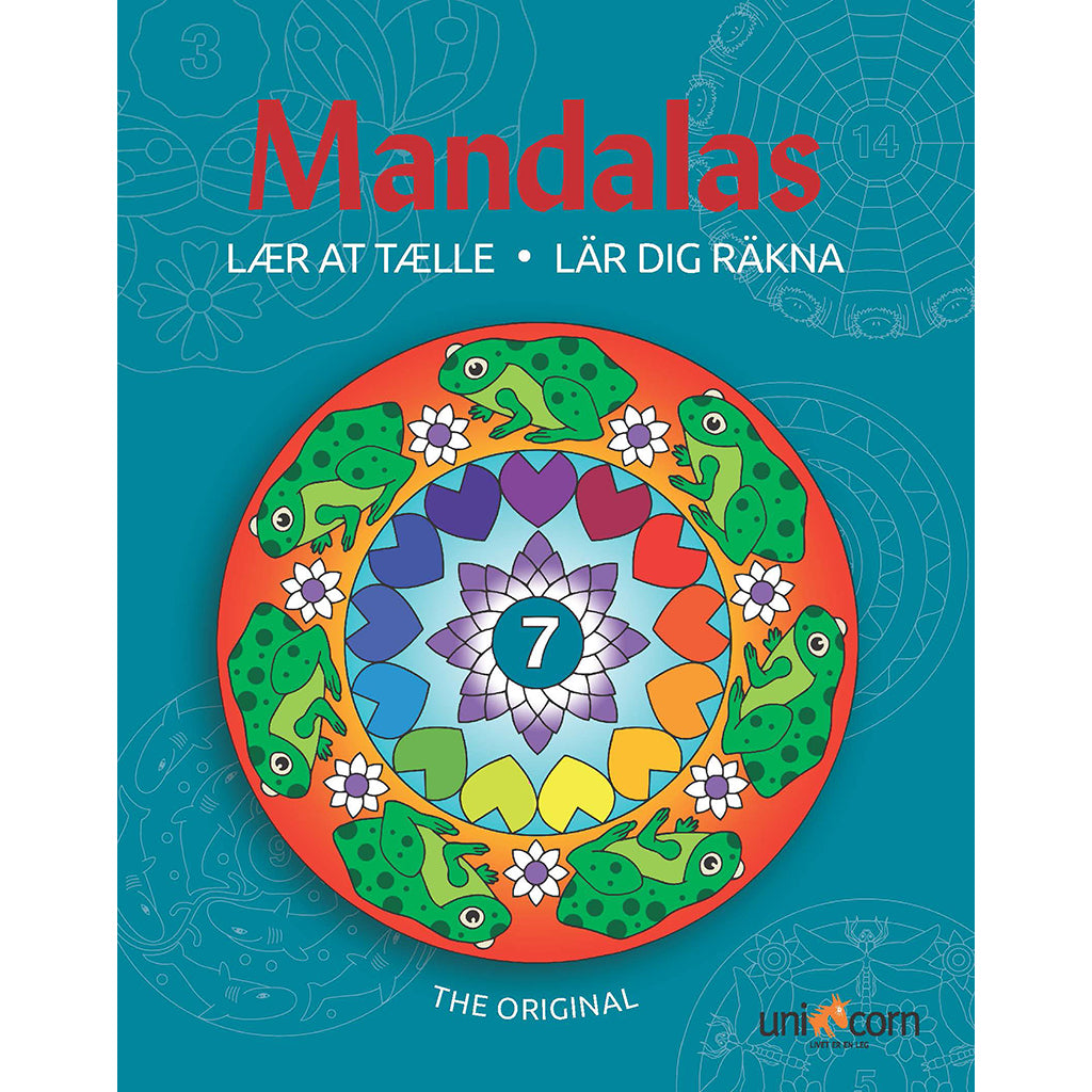 Mandalas malebog Lær at tælle bogomslag