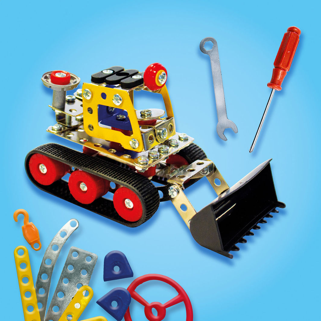 SES Creative Construction Set, Work Vehicles 3-in-1 – Metal