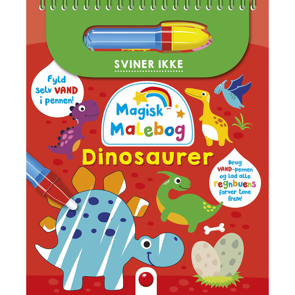 Billede af magisk malebog med dinosaurer