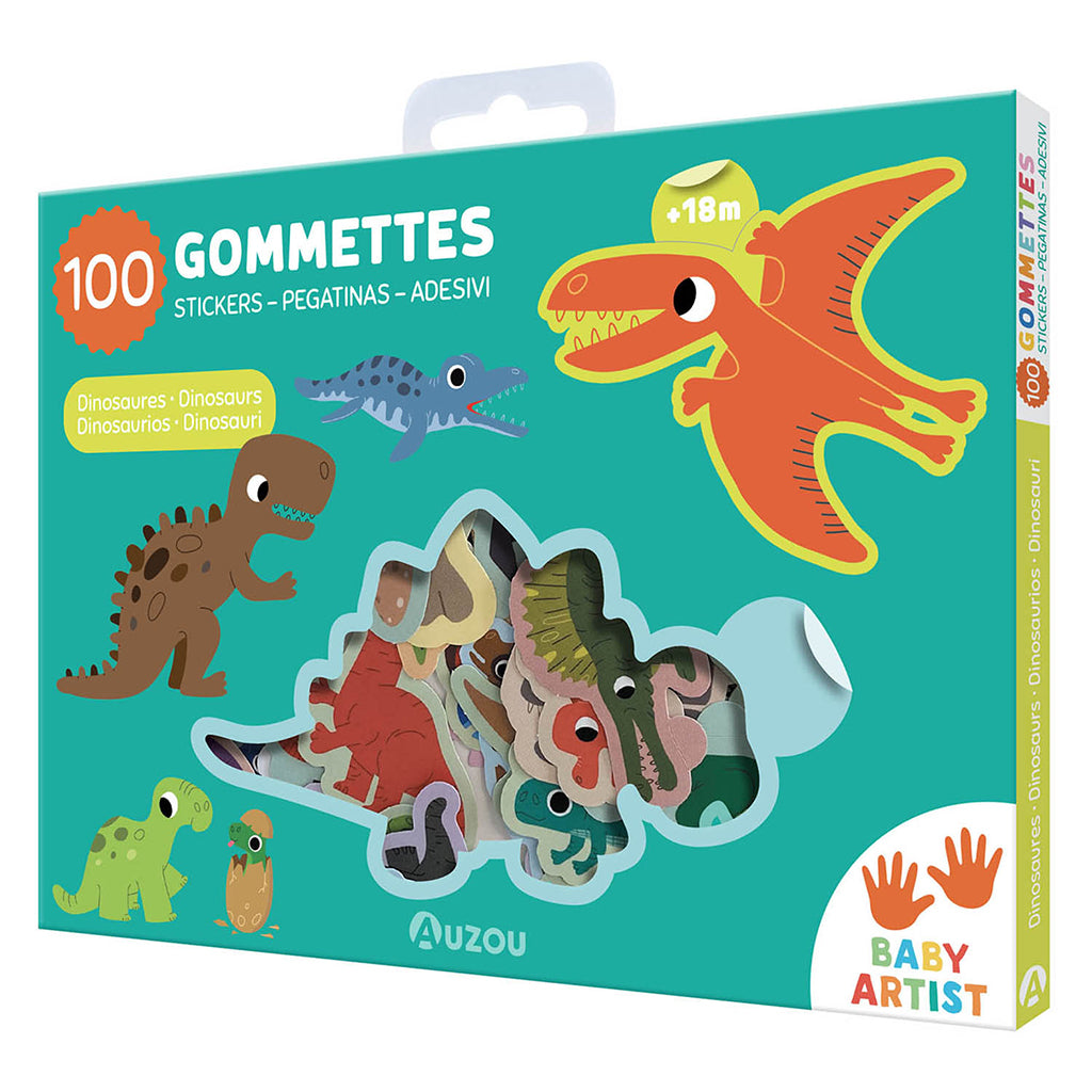Auzou Mine første klistermærker, 100 dinosaur