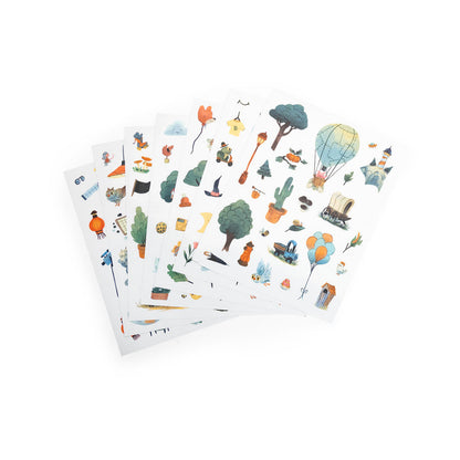 Moulin Roty Coloring Book with 200 Stickers, La bande à Jojo
