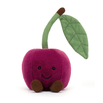 Jellycat bamse, Amuseables Food, Kirsebær - 12 cm