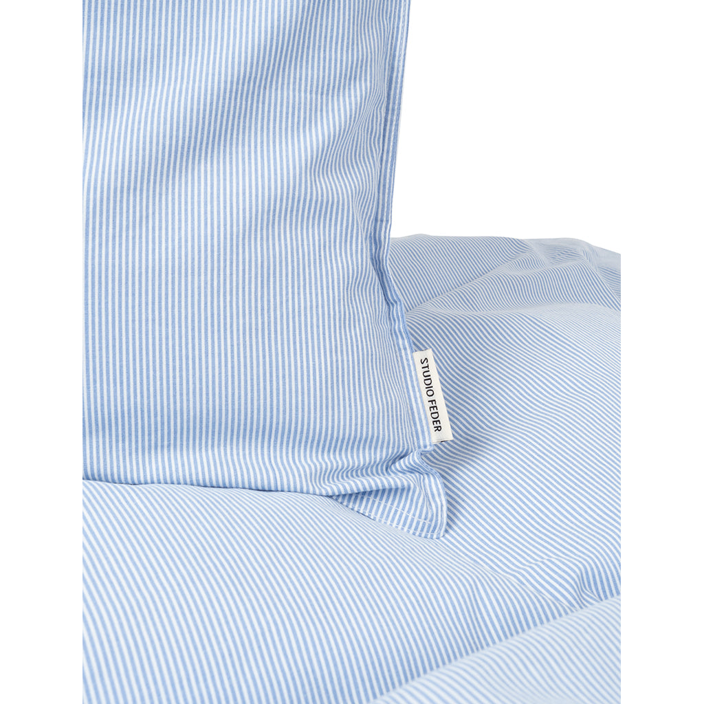 Studio Feder Adult Bedding, Organic Percale - Milk Stripe