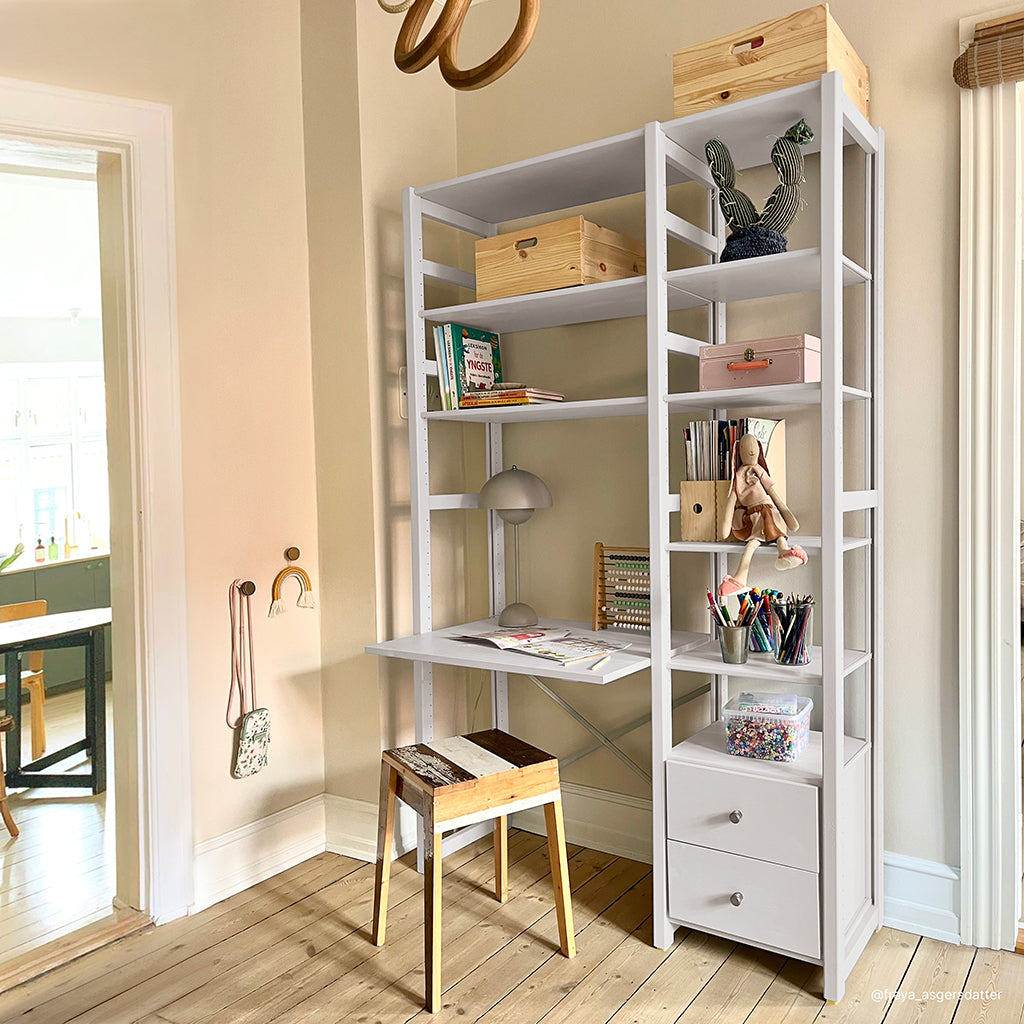 By Aulum Astrup shelving unit with desk, various sizes - Mushroom