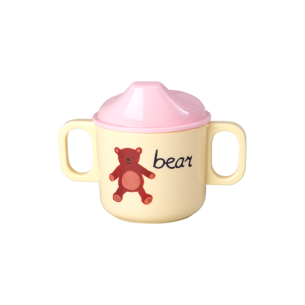 Rice Baby Cup with Two Handles, Pink ABC