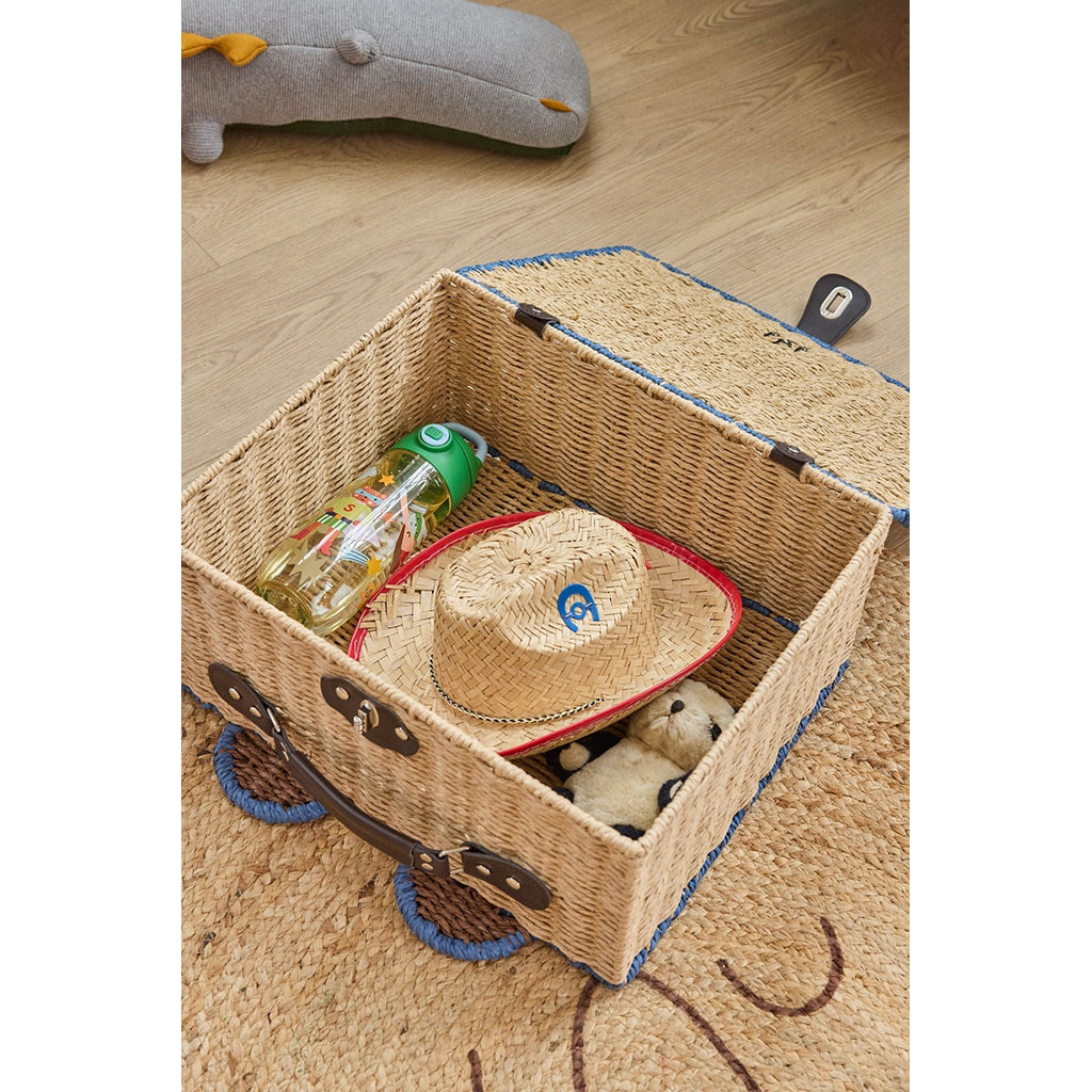 Rice Bear Suitcase for Storage - Blue