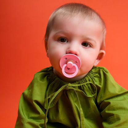 Bibs sutter i naturgummi, str. 1, 2-pak - Petal/Baby pink