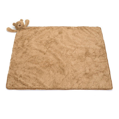 Jellycat Blanket with Bartholomew Bear, Bear Blankie - 56 x 70 cm