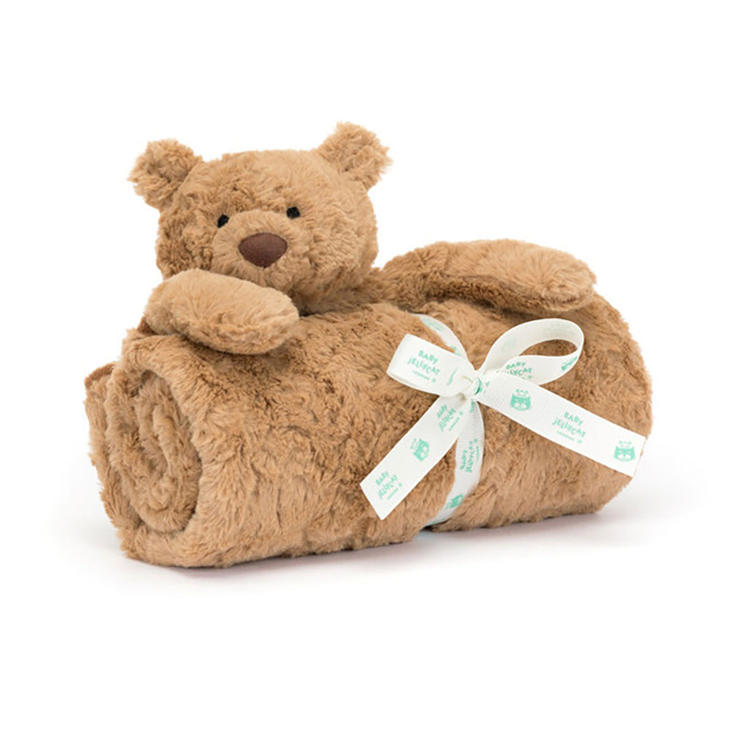 Jellycat Blanket with Bartholomew Bear, Bear Blankie - 56 x 70 cm