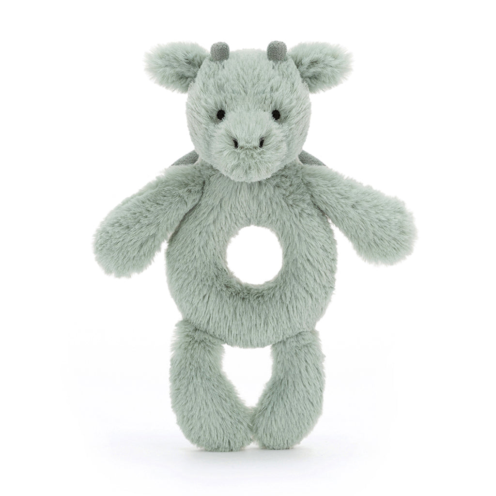 Baby Jellycat ring rangle, Drage - 15 cm