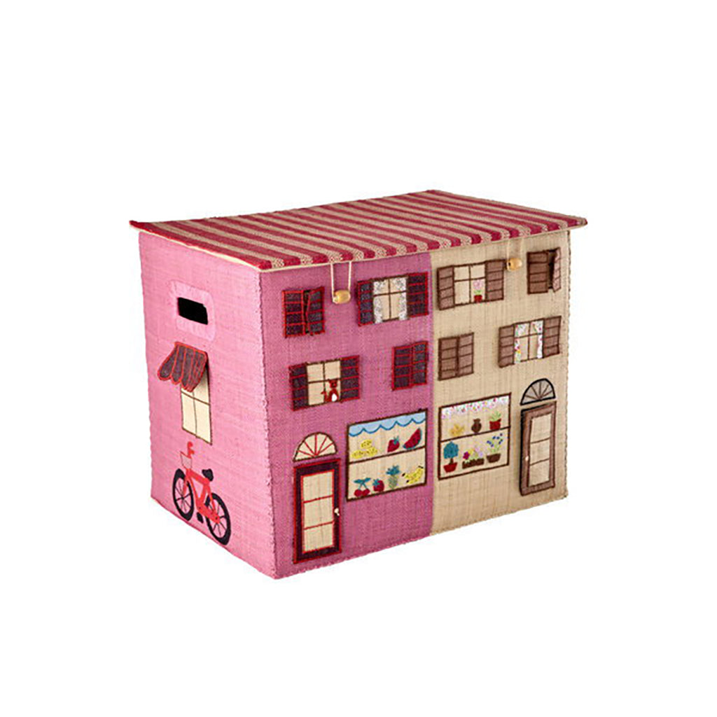 Rice Storage Basket House, Foldable, Size L - Paris Theme