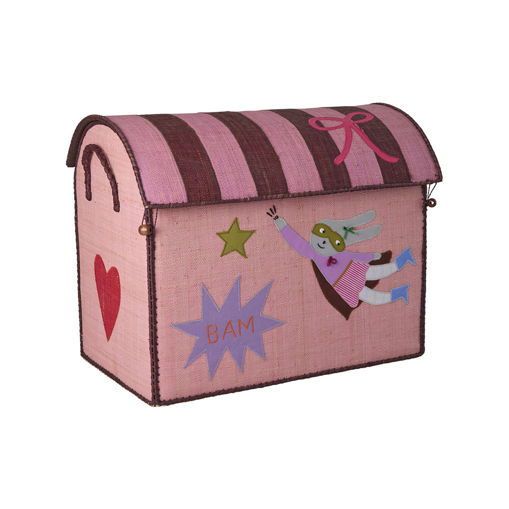 Rice kurvehus til opbevaring, Natur - Hero Theme pink
