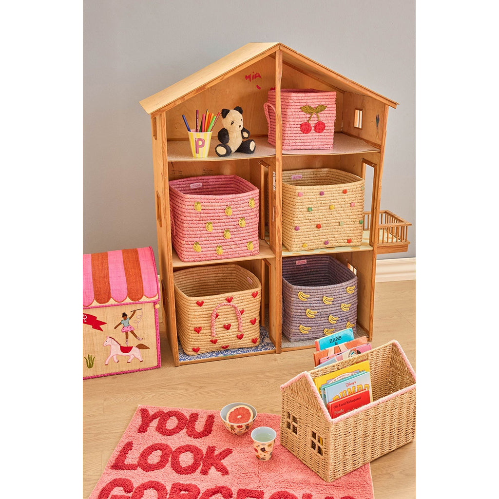 Rice Basket with Polka Dots, Tea