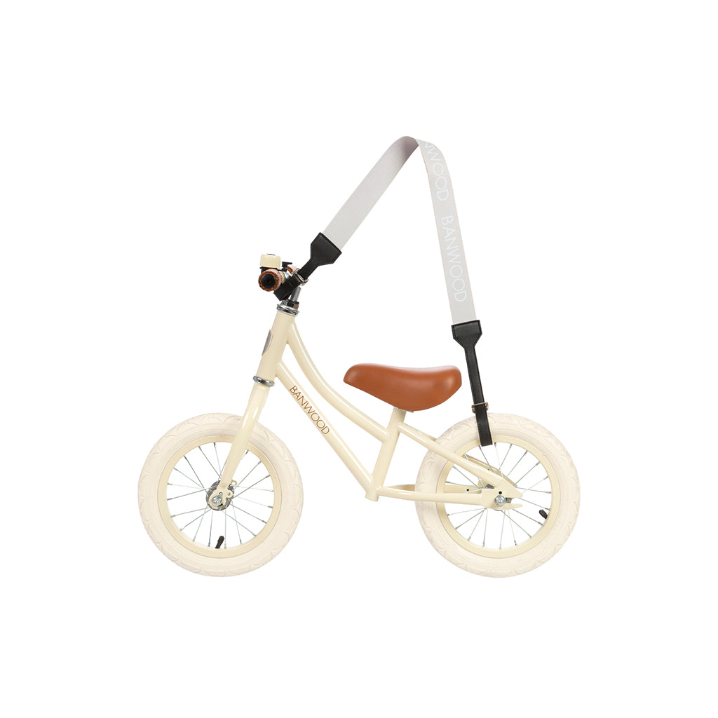 Banwood Carry Strap, Shoulder Strap for Skateboard, Scooter, and Balance Bike – Cream