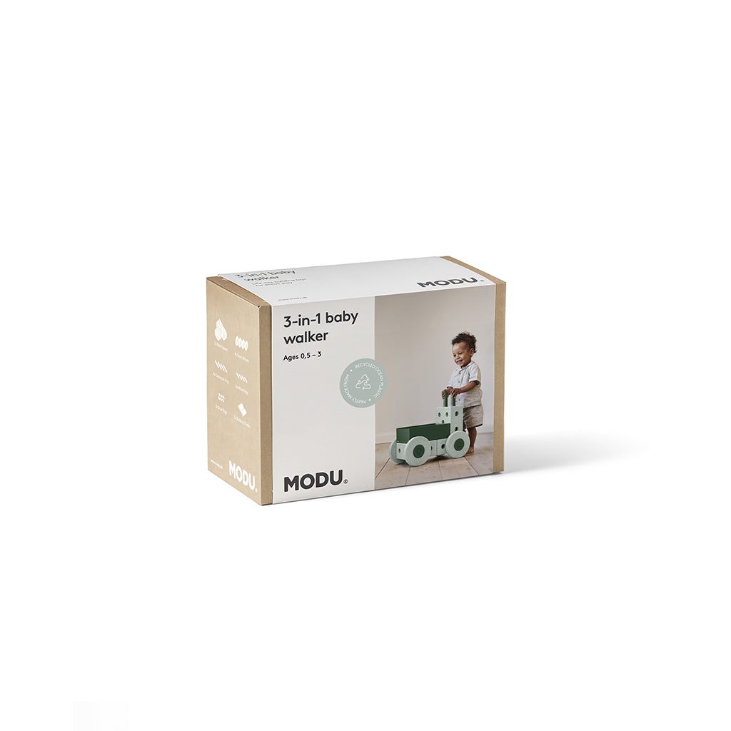Modu 3-in-1 Walker, Foam Activity Toy - Ocean Mint/Forest Green