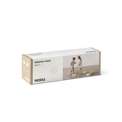 Modu Balance Track, Wooden and Foam Block Balancing Course - Sand Grey/ Honey Yellow