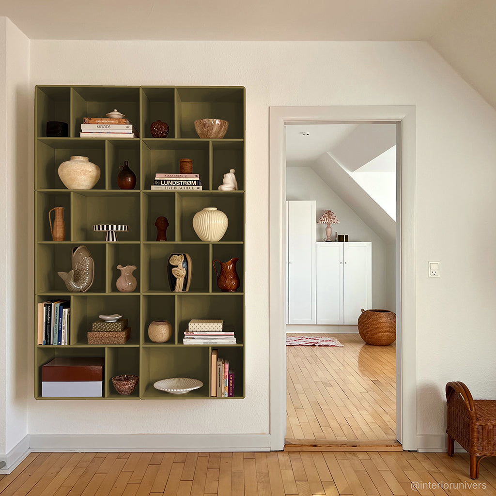 By Aulum Brooklyn Wall Shelf, 117x177 cm - Olive