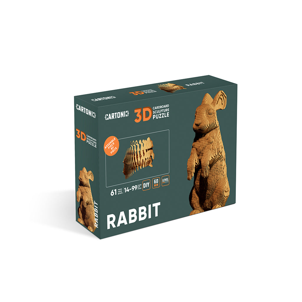 Cartonic 3D Puzzle, DIY Cardboard Art Sculpture - Rabbit