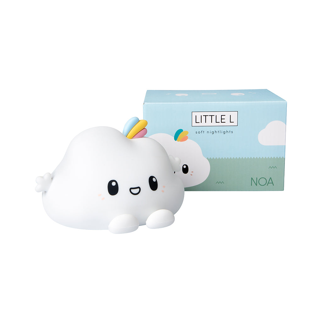 Little L. LED Night Lamp with Remote Control and Multiple Light Settings - Noa Sky