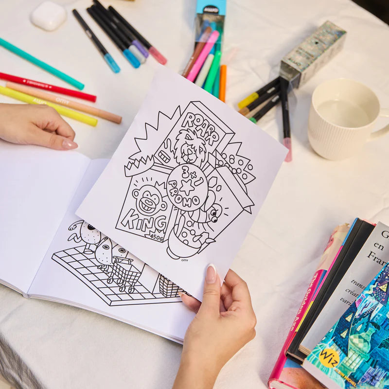 Omy Coloring Book, Cozy Art - Supermarket