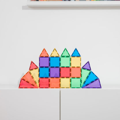 Connetix Magnetic Building Set, Mini Pack, 24 Pieces - Rainbow