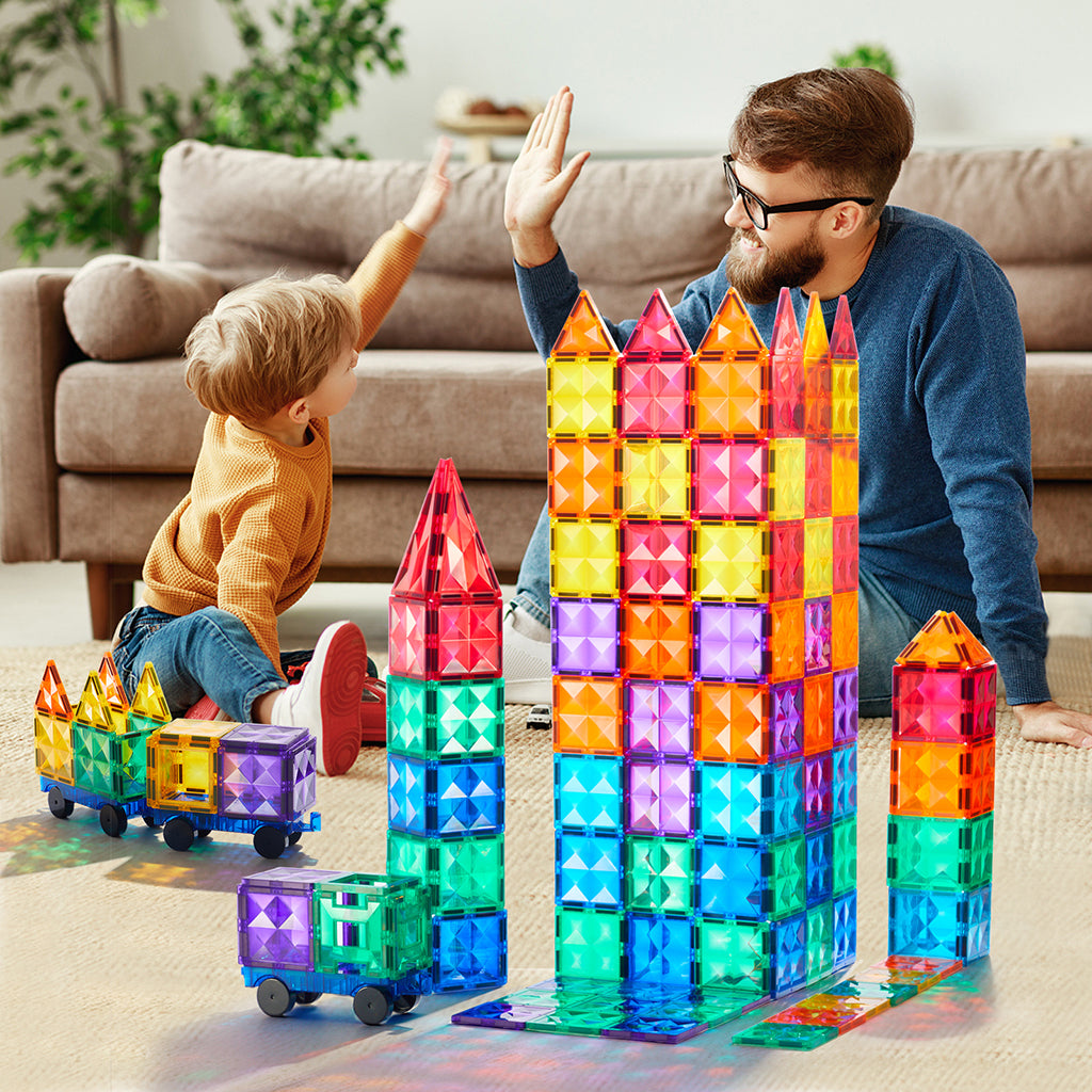 Mideer Magnetic Building Tiles, 60 Pieces
