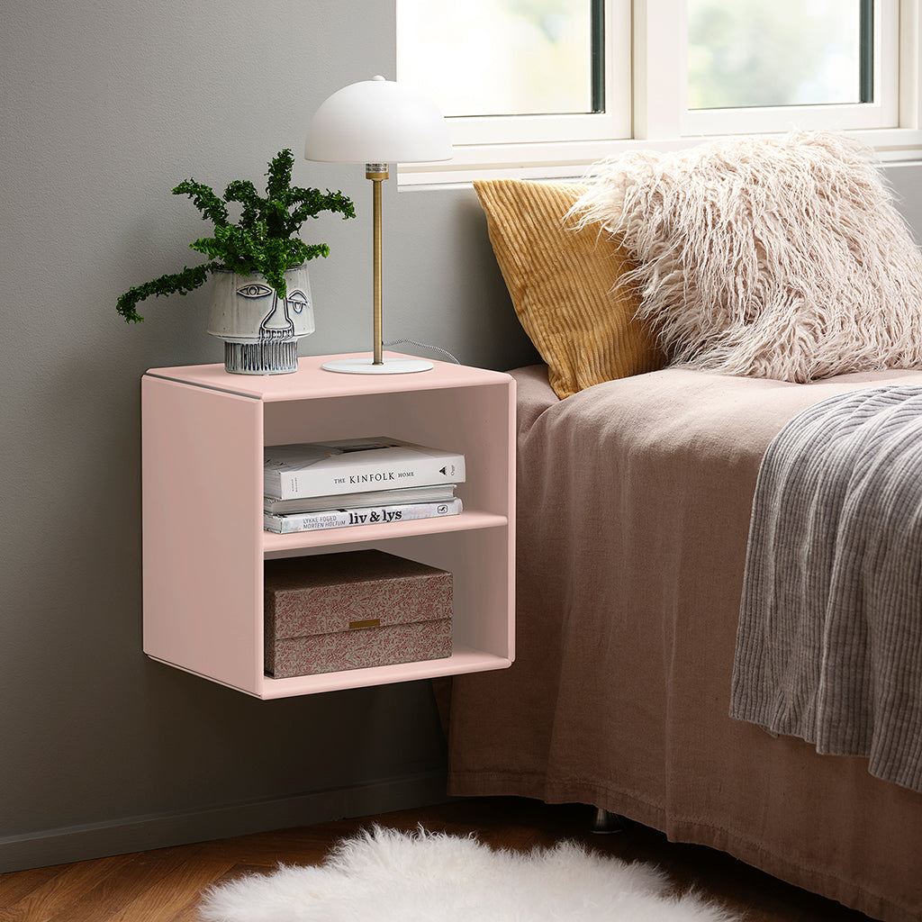By Aulum Charlotte vægreol med hylde 40x40 cm, Blush