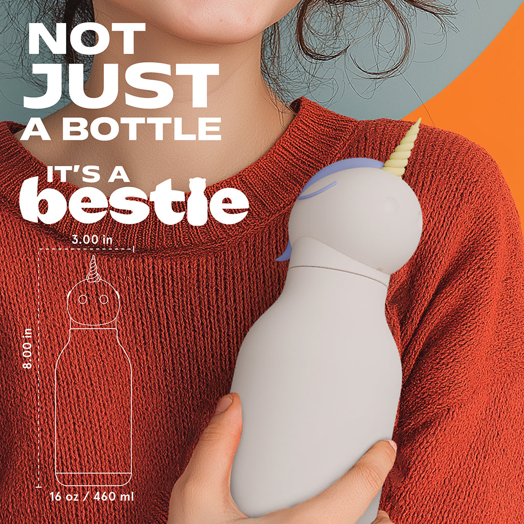Asobu Bestie Animal termo drikkedunk, 460 ml. - Enhjørning