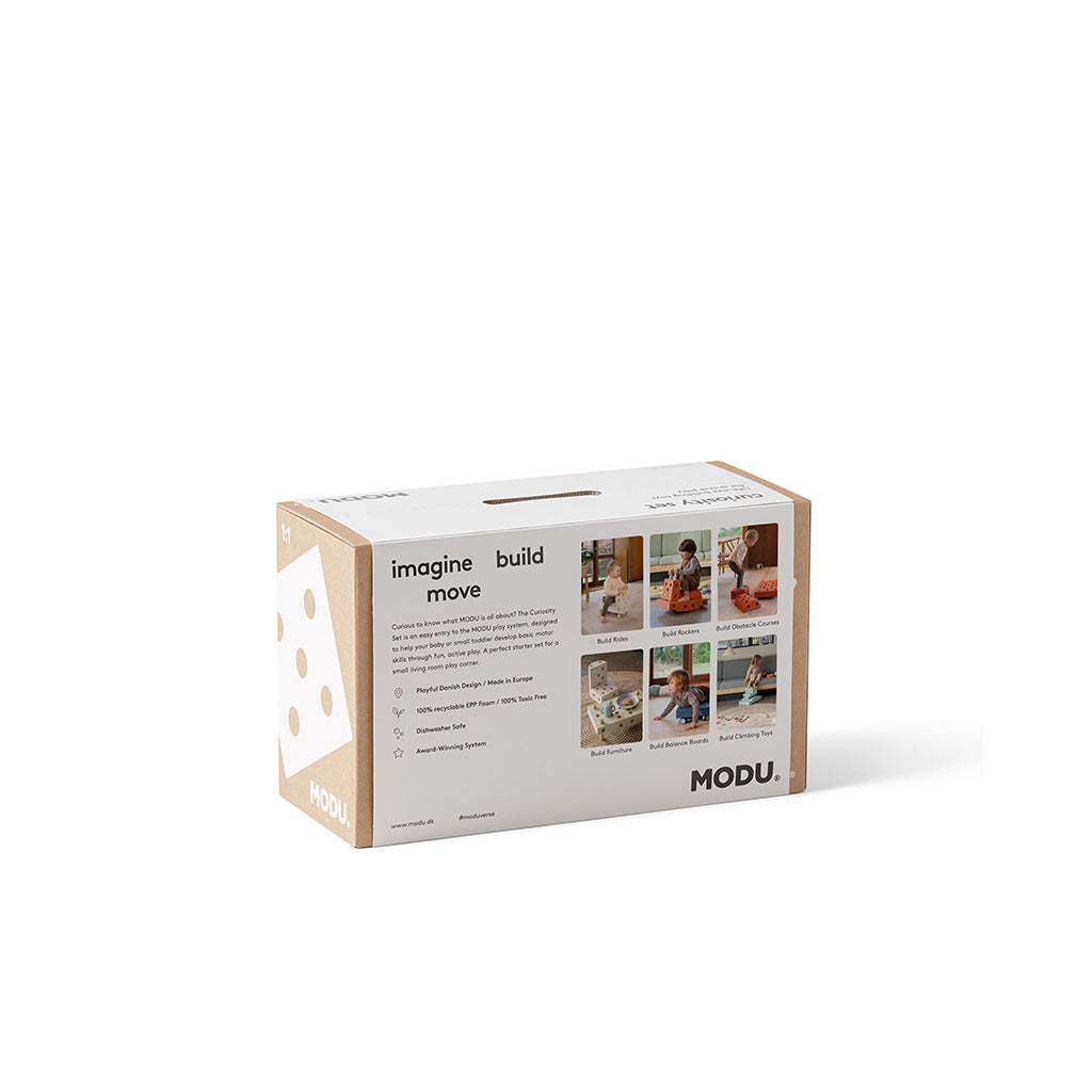 Modu foam building toy, Curiosity set, 14 pieces – Ocean mint/Forest green