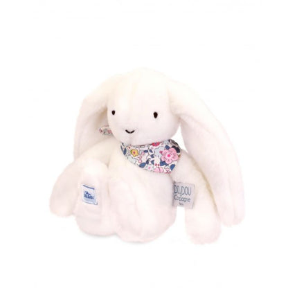 Doudou et Compagnie Blomsterkanin, hvid - 25 cm